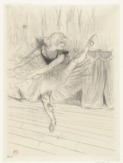 Portret van danseres Ida Heath door Henri de Toulouse Lautrec (signed by artist)