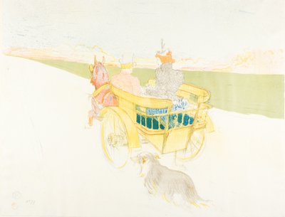 Een ritje op het platteland door Henri de Toulouse Lautrec