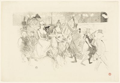 Een Gala-avond in de Moulin Rouge door Henri de Toulouse Lautrec