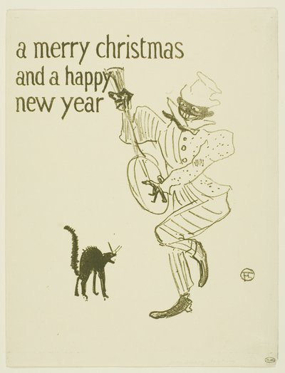 Een Vrolijk Kerstfeest door Henri de Toulouse Lautrec