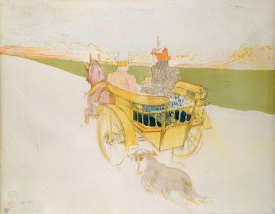 Een rit op het platteland, of de Engelse val door Henri de Toulouse Lautrec