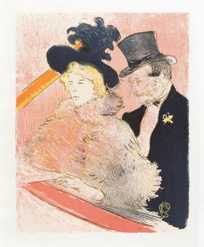 Bij Les Decadents door Henri de Toulouse Lautrec