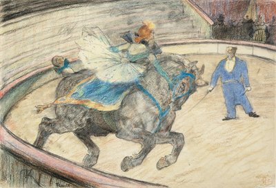 In het circus: Werken in de ring door Henri de Toulouse Lautrec
