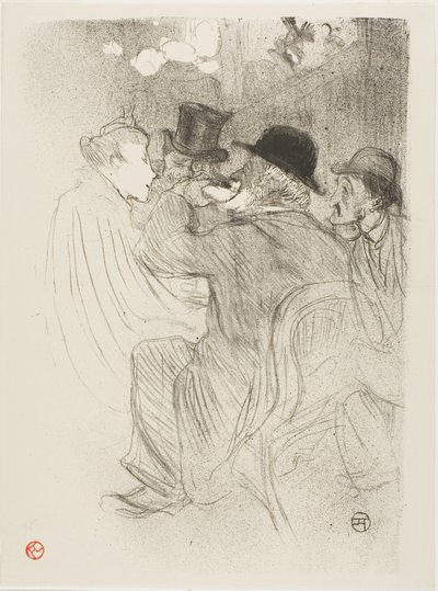 Bij de Moulin Rouge: Een Rude! Een Echte Rude! door Henri de Toulouse Lautrec