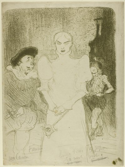 In de opera: Madame Caron in Faust door Henri de Toulouse Lautrec