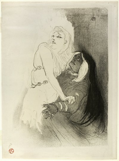 In de Renaissance: Sarah Bernhardt in Phèdre door Henri de Toulouse Lautrec