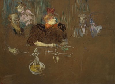 Aan tafel bij meneer en mevrouw Natanson door Henri de Toulouse-Lautrec