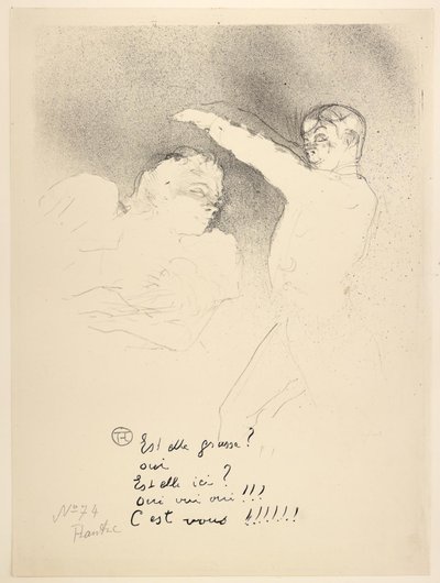 Aux Variétés, Mademoiselle Lender en Brasseur door Henri de Toulouse Lautrec