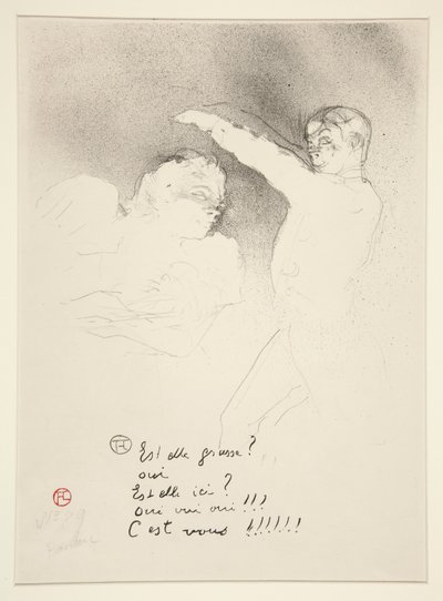 Aux variétés: Mlle. Lender et Brasseur (Bij de Variétés: Juffrouw Lender en Brasseur) door Henri de Toulouse Lautrec