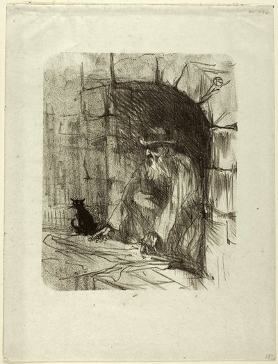 Achterkamer van een winkel in Krakau, uit Au Pied du Sinaï door Henri de Toulouse Lautrec