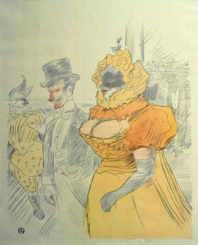 Bal des étudiants door Henri de Toulouse Lautrec