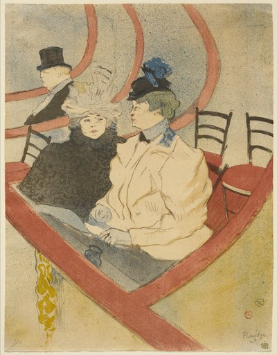 Loge in de Grote Rang, 1897 door Henri de Toulouse Lautrec
