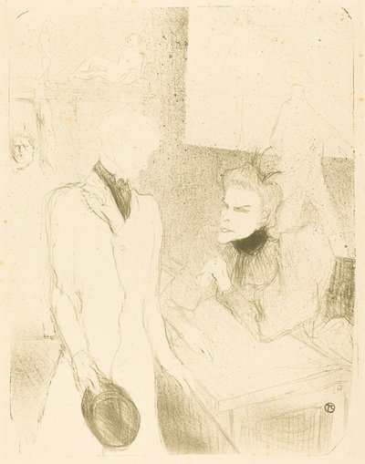 Brandes en Le Bargy in Cabotins, 1894 door Henri de Toulouse Lautrec
