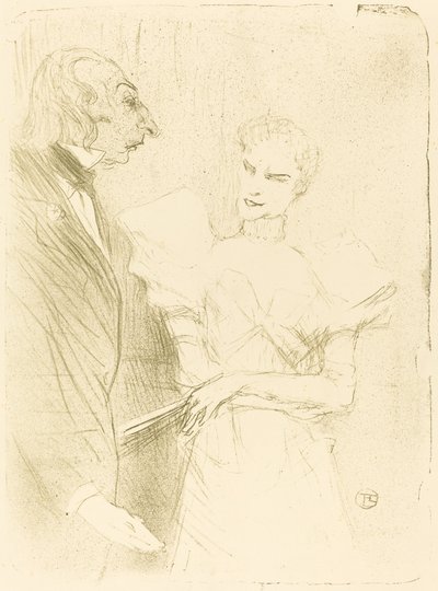 Brandes en Leloir in Cabotins door Henri de Toulouse Lautrec