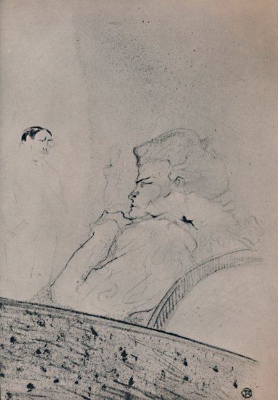 Brandes in haar kleedkamer door Henri de Toulouse Lautrec