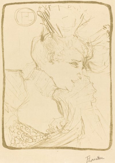 Buste van Mlle. Marcelle Lender, 1895 door Henri de Toulouse Lautrec