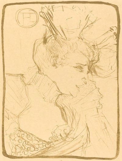Buste van Juffrouw Marcelle Lender (Mlle. Marcelle Lender, en buste) door Henri de Toulouse Lautrec