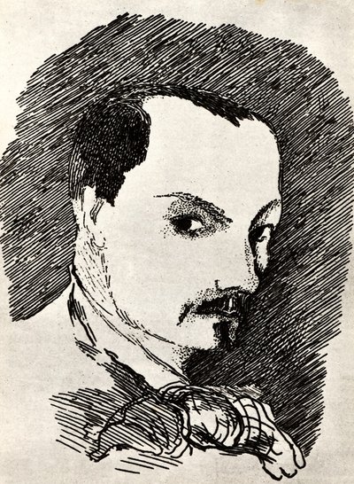 Charles Baudelaire 1821-1867 door Henri de Toulouse Lautrec