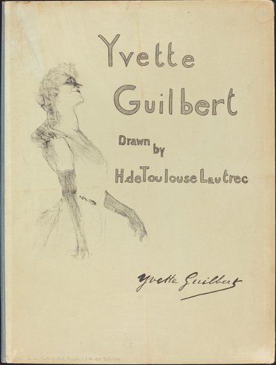 Omslag, Yvette Guilbert door Henri de Toulouse Lautrec