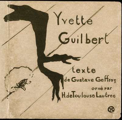 Omslag voor Yvette Guilbert door Henri de Toulouse Lautrec