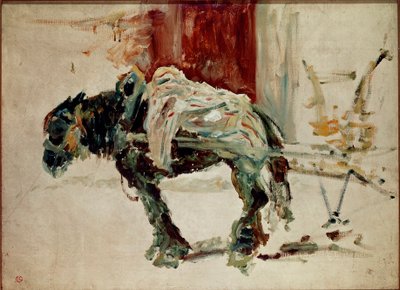 Paard van Celeyran. Schilderij door Henri de Toulouse-Lautrec door Henri de Toulouse Lautrec