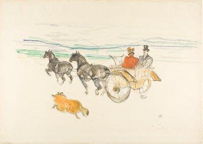 Dubbelspan door Henri de Toulouse Lautrec