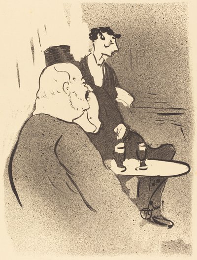 Ducarre bij de ambassadeurs door Henri de Toulouse Lautrec