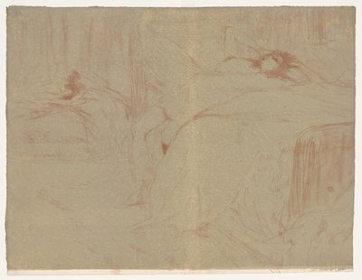 Elles: Vrouw liggend op haar rug door Henri de Toulouse Lautrec