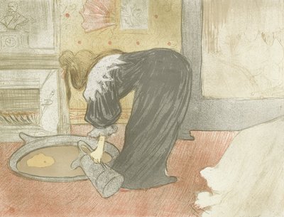 Elles: Vrouw bij het bad door Henri de Toulouse Lautrec