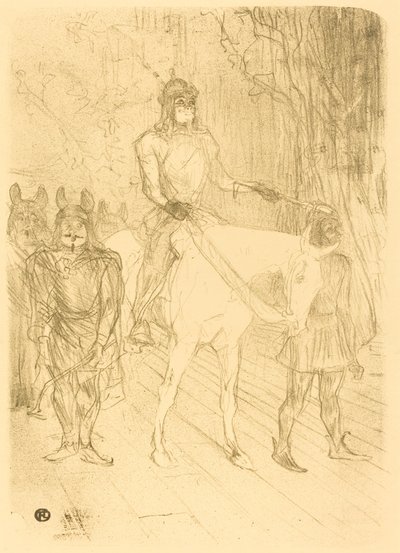 Toegang van Brasseur in Chilperic door Henri de Toulouse Lautrec