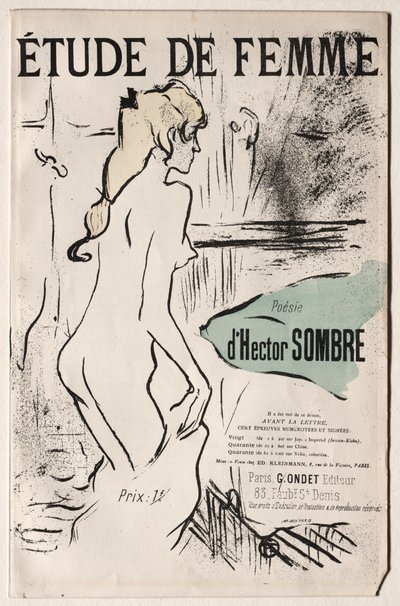 Étude de Femme door Henri de Toulouse Lautrec