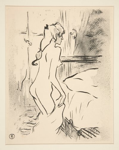 Studie van een vrouw door Henri de Toulouse Lautrec