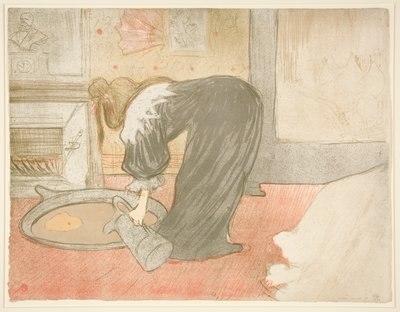 Vrouw bij het bad, uit de serie Elles door Henri de Toulouse Lautrec