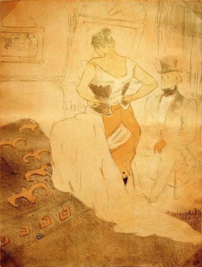 Vrouw in Korset, Verovering van de Passage door Henri de Toulouse Lautrec
