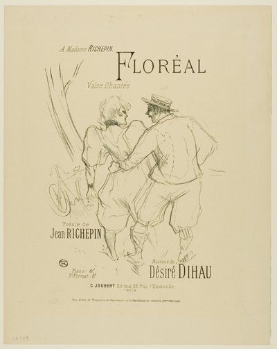 Floréal, uit Mélodies de Désiré Dihau door Henri de Toulouse Lautrec