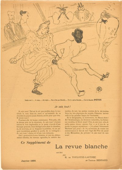 Footit en Chocolat [linker recto] door Henri de Toulouse Lautrec