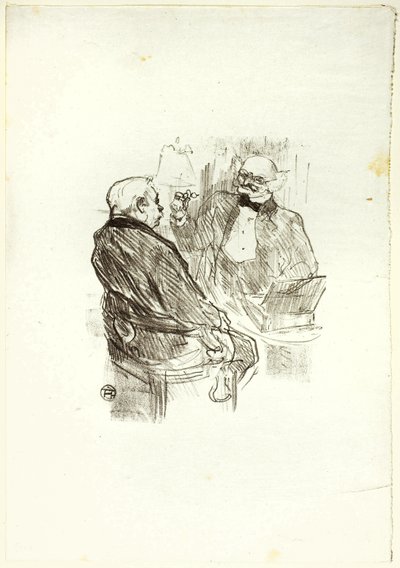 Georges Clemenceau en de optometrist, Mayer, uit Au Pied du Sinaï door Henri de Toulouse Lautrec