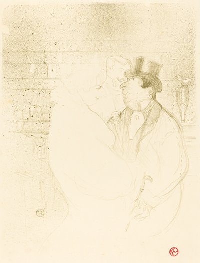 Ida Heath aan de Bar door Henri de Toulouse Lautrec