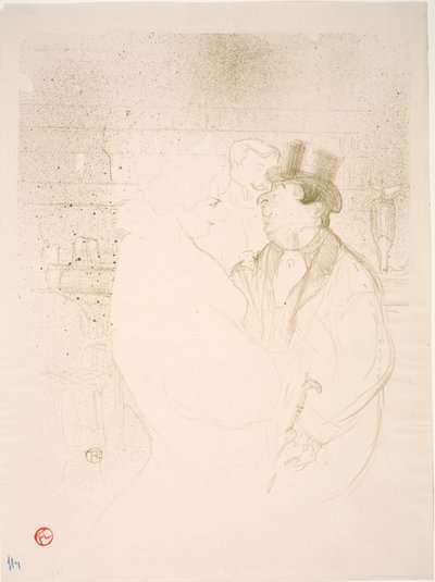 Ida Heath aan de bar door Henri de Toulouse Lautrec