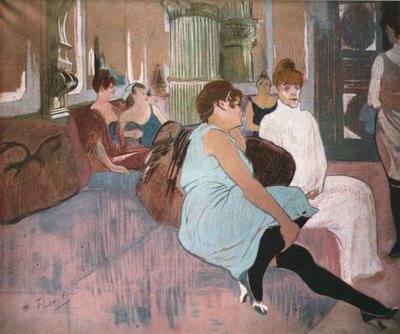 In de Salon aan de Rue des Moulins, 1894, 1952 door Henri de Toulouse Lautrec