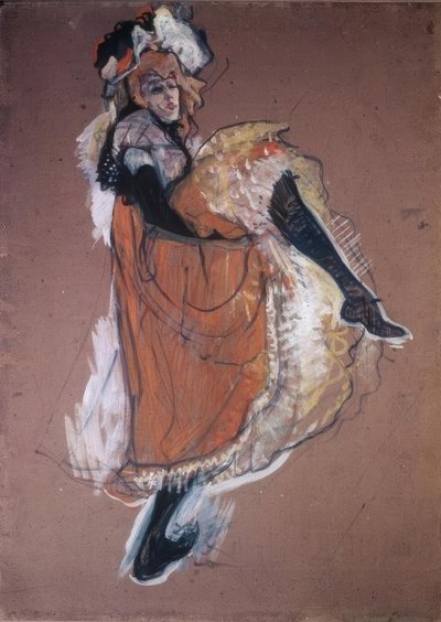 Jane Avril dansend door Henri de Toulouse Lautrec