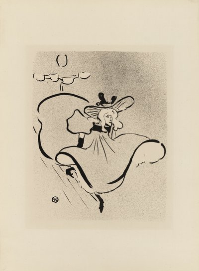 Jane Avril, van Le Café-Concert door Henri de Toulouse Lautrec