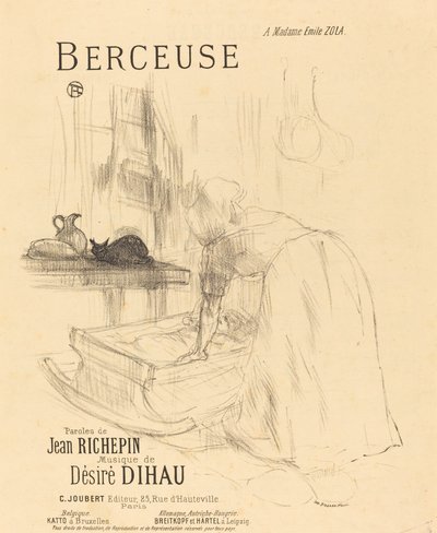 La Berceuse, 1895-1896 door Henri de Toulouse Lautrec