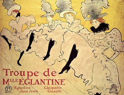 La Troupe de Mademoiselle Eglantine, 1895 door Henri de Toulouse Lautrec