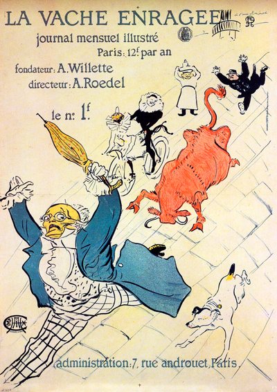 La Vache enragée door Henri de Toulouse Lautrec