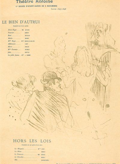 Het Goed van een Ander; Buiten de Wetten door Henri de Toulouse Lautrec