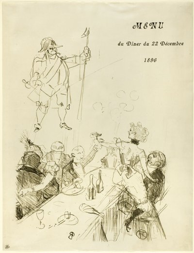 Le Suisse, Menu door Henri de Toulouse Lautrec