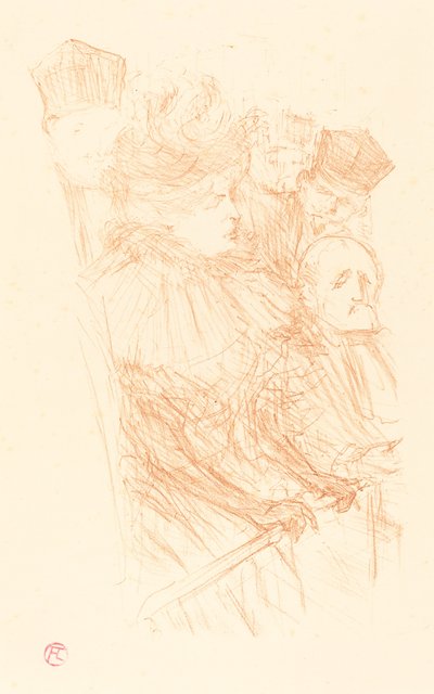 Lebaudy Proces - Getuigenis van Mlle. Marsy, 1896 door Henri de Toulouse Lautrec