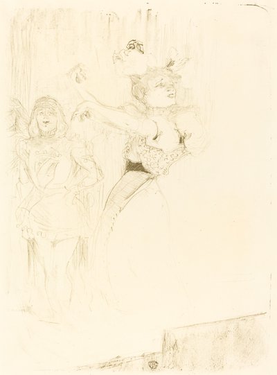 Lender die de Bolero Danst in "Chilperic" door Henri de Toulouse Lautrec