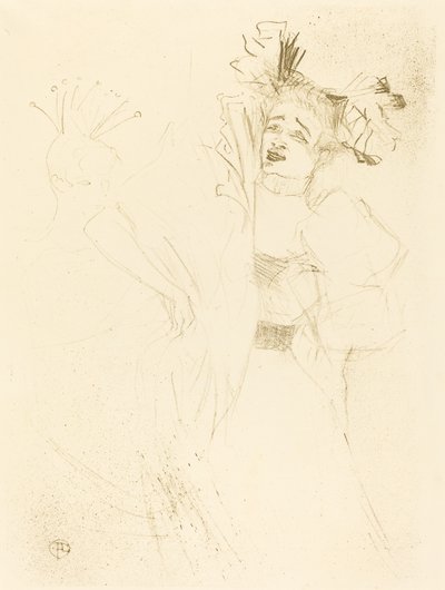 Lender van Voor in "Chilperic" door Henri de Toulouse Lautrec